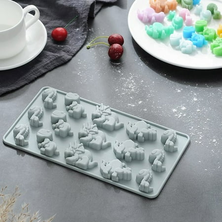 

Gbifzutdjp Silicone Molds Clearance 15 Slots Cute Dinosaur Silicone Chocolate Jelly Cake Candy Mould Tray Baking Supplies