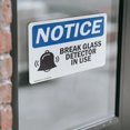 thumbnail image 4 of (2 Pack) Glass Break Detector In Use Sign, 4 of 7