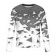thumbnail image 5 of Blusas y camisas de manga larga con cuello redondo para hombre, blusa informal de manga larga con cuello redondo y estampado de rayas, blusa de poliéster para hombre, 5 of 5