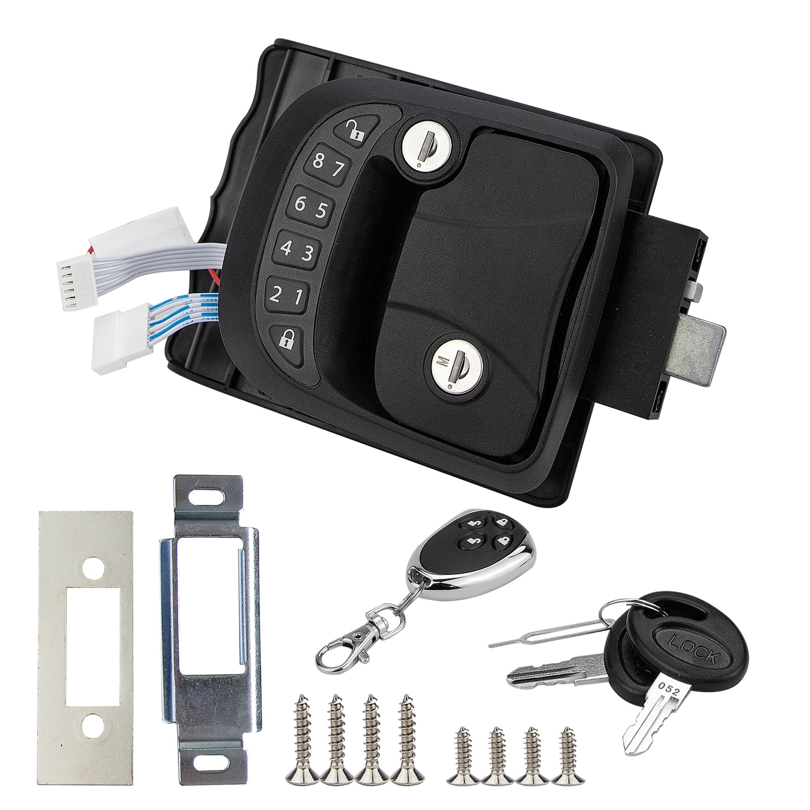 YOMTOVM RV Keyless Entry Door Handle with Keypad and Deadbolt