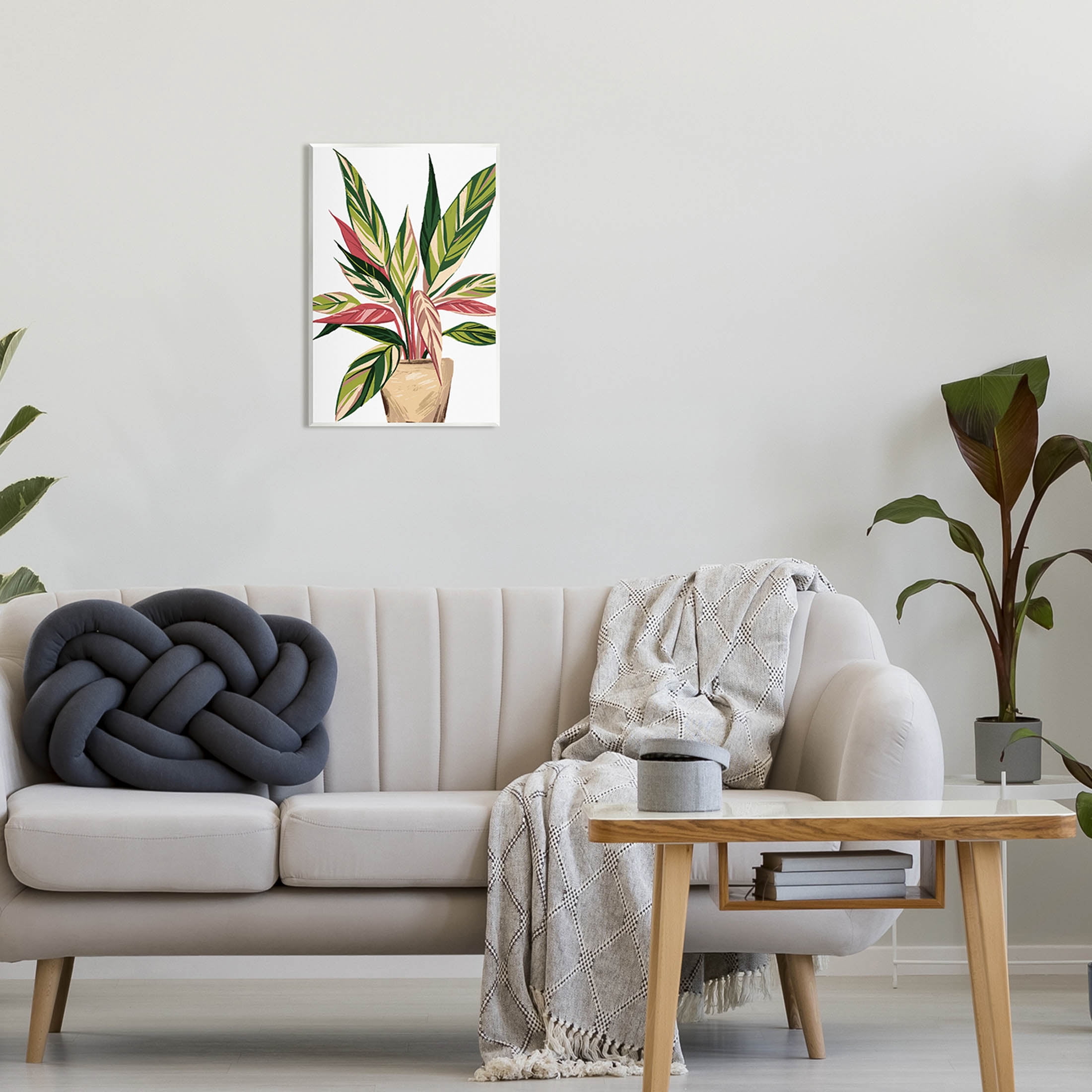 Modern Potted Plant Leaves Botanical & Floral Graphic Art Unframed Art Print Wall Art