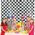 thumbnail image 4 of Race Car Foil Fringe Curtains Backdrop Birthday Party Decorations, NOGIS 3 Pack 3.28 x 6.56 Ft Black White Foil Fringe Curtain Photo Booth Props Racing Car One Happy Dude Birthday Party Decor, 4 of 7
