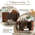 thumbnail image 4 of Magic Union Cat Litter Box Enclosure, 37.4" Cats Litter Box Furniture w/Cat Scratch Pad & Cats Ball, Hidden Litter Box Cabinet w/Sliding Door, Indoor Cats House, TV Stand, Side End Table, 4 of 8