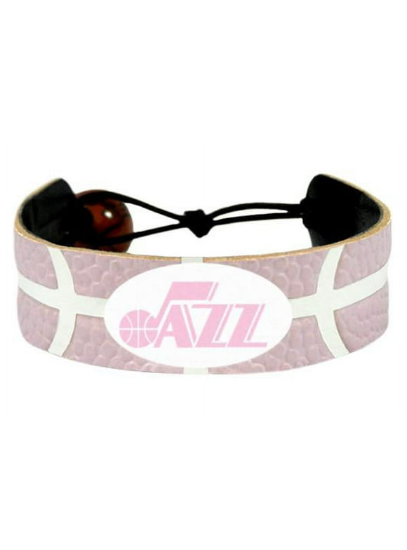 Utah Jazz Logo NBA Basketball Leather Pink Bracelet