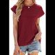 thumbnail image 2 of Camisetas de Entrenamiento de Verano para Mujer, Color Vino Tinto L, 2 of 10