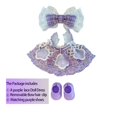 thumbnail image 2 of Set de ropa de muñeca para muñeca de 17 cm, traje de princesa morada, 3 piezas, 2 of 5