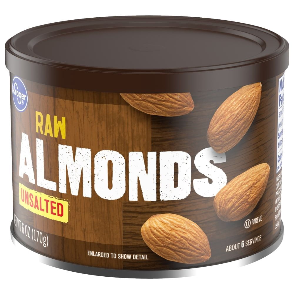 KR Raw Unsalted Almonds 6 oz - Pack of 3