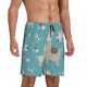 thumbnail image 2 of Balery Teal Mama Llama Pantalones cortos de pijama de punto de algodón para hombre con cinturilla y bolsillos-XX-Large, 2 of 6