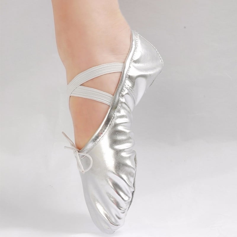 childrens silver ballet shoes
