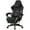 Black and White, variant on GOOSEA Fabric Big and Tall Gaming Chair, Ergonomic High Back Design with Pocket Spring Cushion, Adjustable Headrest and Retractable Footrest for Office and Gaming, 350LBS, Black