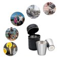 thumbnail image 4 of 30ml Mini Stainless Steel Shot Glass Cup Drinking Wine Glasses With Leather Cover Bag Kitchen Bar, 4 of 5