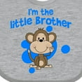 thumbnail image 4 of Inktastic I'm the Little Brother with Cute Monkey Boys Baby Bib, 4 of 4