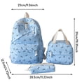 thumbnail image 3 of Weebloom Bow School Backpack With Lunch Box Pencil Case For Kids Girls Cute 3Pcs School Bags Set Large Capacity 3 Piece Cute Cartoon Travel Large Bookbag Middle High School College White, 3 of 9