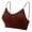 Red Brown, variant on PULLIMORE V Neck Cami Bra Seamless Padded Bralette Straps Sleeping Bra for Women Girls (XL, Black)