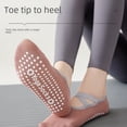 thumbnail image 2 of Calcetines antideslizantes para deportes de fitness, calcetines de goma con tiras cruzadas en el empeine, calcetines de yoga, calcetines para la pista de baile, 2 of 4
