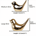 thumbnail image 3 of Gold Ceramic Bird Statues Modern Home Decor Figurine Decorative Ornament for Living Room Bedroom Office Desktop Cabinets, 3 of 6