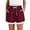 A2_Wine#037, variant on FAVIPT Women's Cotton Linen Shorts Drawstring Elastic Waist Lace Trim Pockets Shorts Casual Loose Summer Beach Lounge Shorts Khaki,XXL
