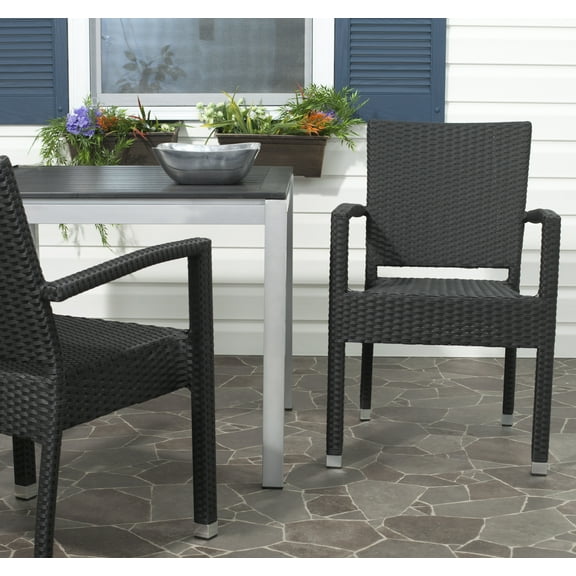 Safavieh Kelda Indoor/Outdoor Wicker Armchair, Set of 2