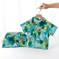 thumbnail image 2 of MEZZALL Boys Summer Beach Button Down Shirt & Shorts Set Breathable Patterned Outfit For Toddler And Kids Cute Baby Wear, 2 of 3
