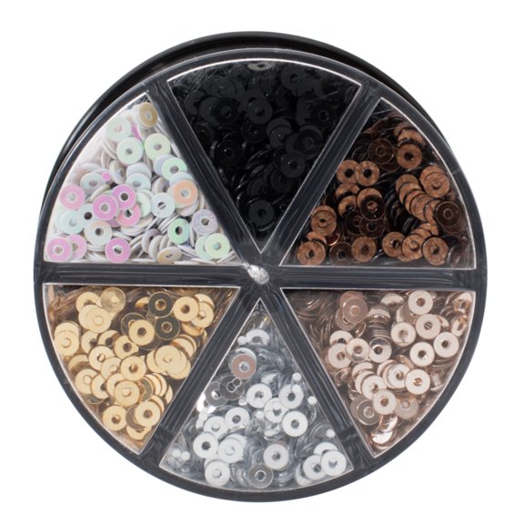 Recollections Signature Metallic Sequins Glitter Caddy, 12 Pack