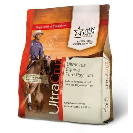 UltraCruz Horse Pure Psyllium Supplement, Powder, 4 lbs. (18-Day (Best Psyllium For Horses)