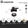 thumbnail image 4 of Kingston Brass CC44155DLK 1/2-Inch FIP x 1/2-Inch or 7/16-Inch Slip Joint Quarter-Turn Straight Shut-Off Valve with Flange in Oil Rubbed Bronze, 4 of 5