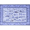 thumbnail image 1 of Ahgly Company Machine Washable Indoor Rectangle Persian Blue Traditional Area Rugs, 8' x 10', 1 of 4
