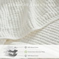 thumbnail image 3 of EVERGRACE Cotton Coverlet Set Full Queen Size 3 Pieces, Lightweight Soft Ribbed Matelassé Bedspread Quilt Set, Cozy Oversized Quilted Bedding Set with 2 Pillow Shams for All Seasons, Ivory White, 3 of 8