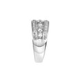 thumbnail image 3 of 1 Carat DEW Moissanite Sterling Silver Three-Row Anniversary Band, 3 of 4