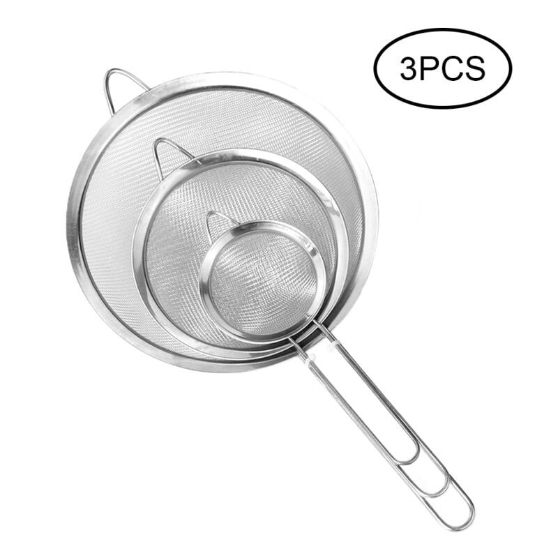 Details about   NEW STAINLESS STEEL WIRE MESH SIEVE WITH TWIN DUAL WIRE HANDLE KITCHEN STRAINER