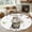DarkKhaki, variant on Blue Plaid Groundhog 3ft Area Rug, Spring Floral Butterfly Botanical Washable Non-Slip Small Round Rugs for Entryway Bedroom Kitchen, Soft Circle Carpet for Dining Room, Playroom Nursery Rug