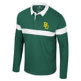 thumbnail image 2 of Men's Colosseum  Green Baylor Bears Too Cool For School Long Sleeve Polo, 2 of 3