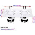 thumbnail image 2 of 14W LED Grille Grid Ceiling Recessed Flushed Mounted Rectangle Light Lighting Gimble Picture Project White-Finish Pure White, 2 of 4