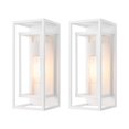 thumbnail image 1 of Aplique de pared para exteriores Mirrea, 35 x 14 x 14 cm, impermeable, blanco mate, 1 of 6