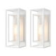 thumbnail image 1 of Aplique de pared para exteriores Mirrea, 35 x 14 x 14 cm, impermeable, blanco mate, 1 of 6