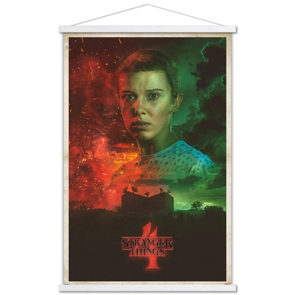 Netflix Stranger Things: Season 4 - Eleven One Sheet Wall Poster with Magnetic Frame, 22.375" x 34"