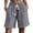 Gray, variant on Men's Summer Beach Shorts Elastic Waist Drawstring Casual Bermuda Shorts with Pockets