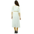 thumbnail image 5 of Phagun Women White Rayon Kurti Lace Work Chic Kurta Zipper Front Slit Tunic - 10, 5 of 7