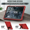 thumbnail image 6 of Decase Heavy Case for Lenovo Tab M10 Plus 2022 3rd Gen 10.6 Inch, Hybrid Shockproof Rugged Case with Built-in Kickstand, Red+Black, 6 of 9