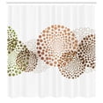 thumbnail image 2 of Ambesonne Abstract Shower Curtain, Modern Design Surreal Dots, 69"Wx70"L, Green Brown, 2 of 4
