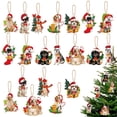 thumbnail image 2 of Dog Christmas Tree Ornament Xmas Decorations Funny Dog Christmas Tree Ornament Dog Lovers Gift Dog Hanging Decoration Assorted Dog Holiday Christmas Tree Ornament For Christmas, 2 of 9