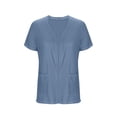 thumbnail image 6 of Craaazy Women's Solid Color V-Neck Short Sleeve Pocketed Open Front Cardigan Loose Fit Casual Top Gifts, 6 of 6