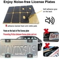 thumbnail image 2 of Universal American License Plate Frame Set - 2 Transparent PC Protectors (12.2x6.3 Inch) with 8 Nuts, Buckles, Nut Caps, Gaskets, Screws, Foam Pads & 4 Valve Caps - All-in-One Boxed Auto Accessory, 2 of 7