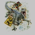thumbnail image 2 of Junior's Jurassic World: Dominion Velociraptor Here Comes the Attack  Graphic Tee Athletic Heather Large, 2 of 3