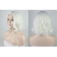 thumbnail image 3 of Unique Bargains 1pcs Lace Front Wigs for Women 14" White Medium Long Body Wave  with Wig Cap, 3 of 7