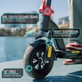 thumbnail image 5 of GOTRAX G4 PRO Adult Electric Scooter with 10"solid tires, 36V 10.4Ah, 20mph, 25mile Range, 264 lbs Max Load, Red, 5 of 13