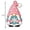 Pink, variant on QISIWOLE Red & White Gnome Acrylic Pendant, 2D Dwarf Hanging Ornament, 3.15 x 3.15 in Acrylic Gnome Ornament, for Christmas Tree Wreath Holiday Decor