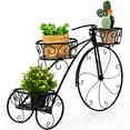 thumbnail image 2 of Costway Tricycle Plant Stand Flower Pot Cart Holder Parisian Style Displaying, 2 of 10