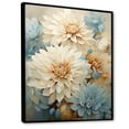 thumbnail image 2 of Designart "Elegance Of Blue And White Mums I" Mums Floater Framed Wall Decor, 2 of 5