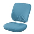 thumbnail image 1 of 1 Set Chair Cover Simple Style Anti-slip Durable Soft Elastic  Dustproof Split Design Office Computer Armchair Slipcover for Hotel, 1 of 8